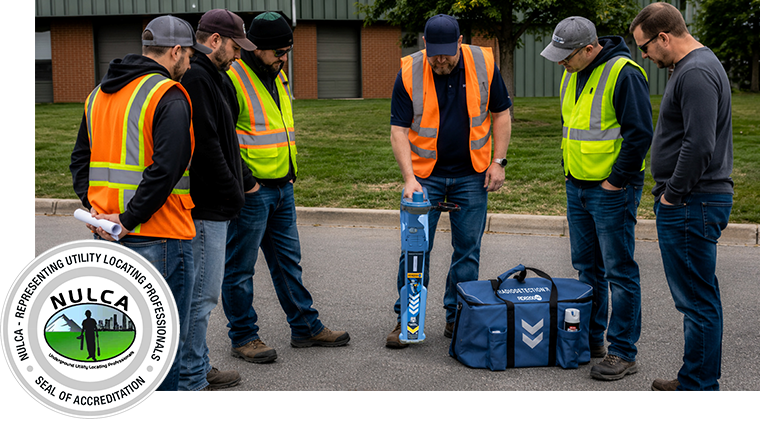 field workers inspecting underground assets