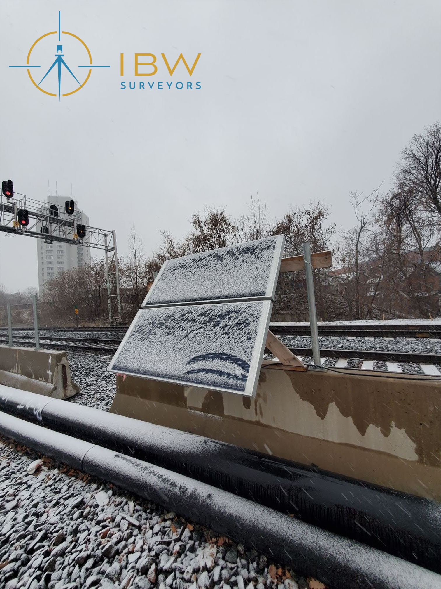 solar panel in winter
