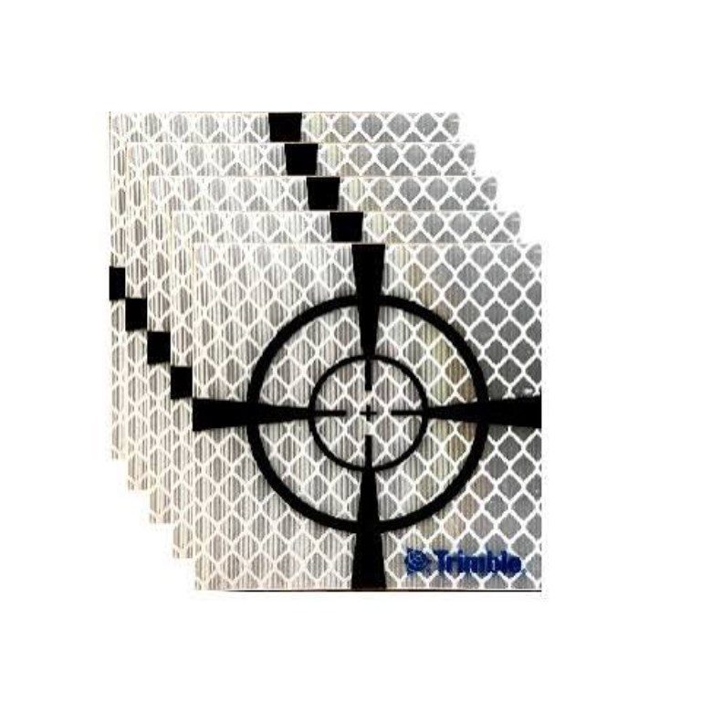 Trimble Prism Reflectitve Foil - 60x60mm with Sight Marks - Pack of 5