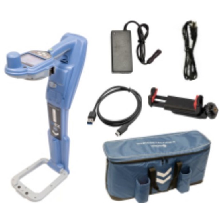 Radiodetection MRX SG Locator Kit: locator + charger + cable + phoneholder + soft carry bag