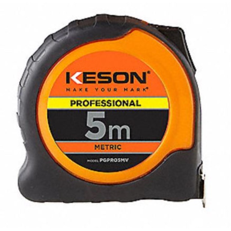 Keson Professional Series Nylon - Coated Steel Tape Measure - 5m
