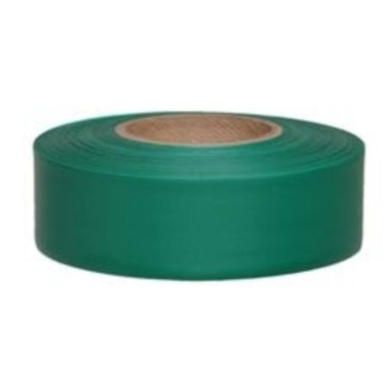 Flagging Tape - 1-3/16in x 300ft - Green - Pack of 12