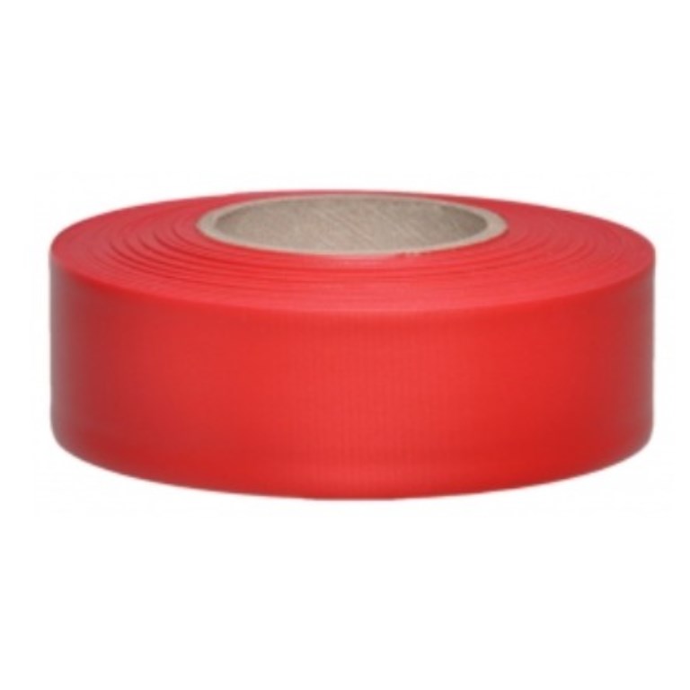 Flagging Tape - 1-3/16in x 300ft - Red - Pack of 12