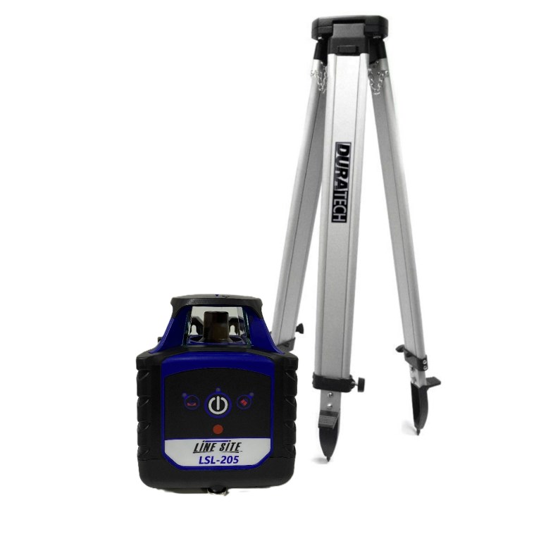 Line Site LSL-205 Horizontal Red Beam Laser Package - Beam Laser + Leveling Rod + Tripod