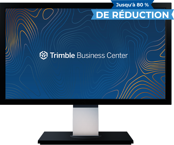 laptop with Trimble Business Center on the screen